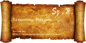 Szepessy Mátyás névjegykártya